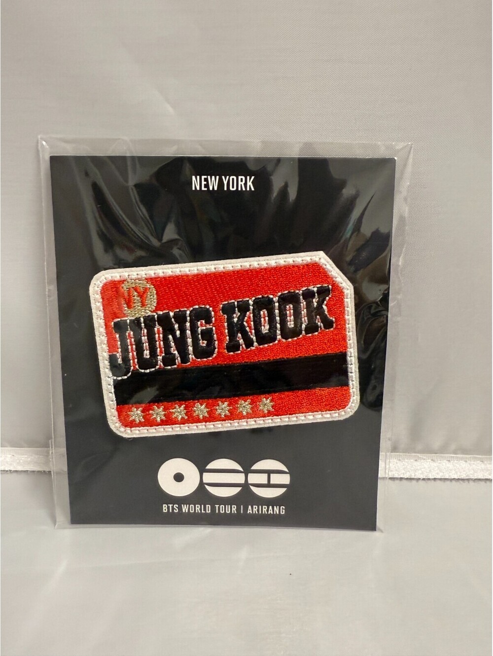 [ON HAND] BTS ARIRANG New York NYC Pop Up Jungkook Patch Clip Pin Badge Official
